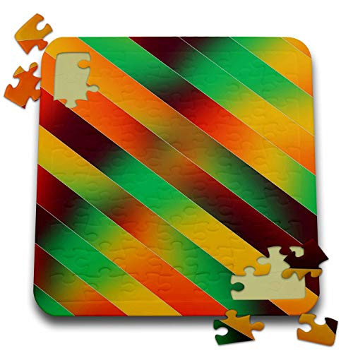 3dRose Image of Fall Stripes in Gradient Orange Green and Brown - Puzzles -pzl-338208-2-