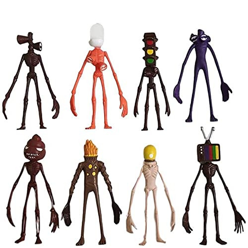 Anime Figure scp Siren Head Toy Sirenhead Model PVC Action Figure Toys For Kid Birthday Gift 8pcs/set 10cm