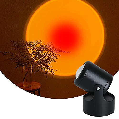 Sunset Lamp Projector, Night Light Projector - 180 Degree Rotation, Romantic Visual Ambient Light for Live Stream Photography - USB Sunset Night Light for Party, Studio, Home Decor