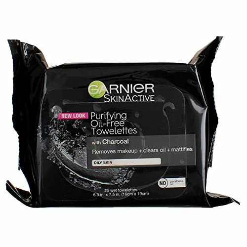 Garnier Skinactive Clean  plus Purifying Oil-Free Towelettes 25 Count -3 Pack-