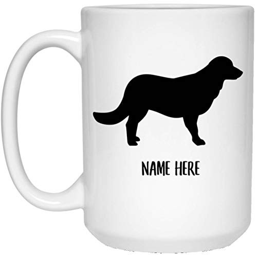 Funny Flat Coated Retriever Silhouette Personalized Name Christmas Coffee Mug White 15 Oz Funny Flat Coated Retriever Silhouette Personalized Name Christmas Coffee Mug White 15 Oz