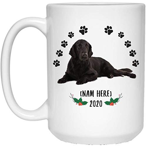 Funny Personalized Name Flat Coated Retriever Black Paws Print Frame Coffee Mug White 15 Oz Funny Personalized Name Flat Coated Retriever Black Paws Print Frame Coffee Mug White 15 Oz