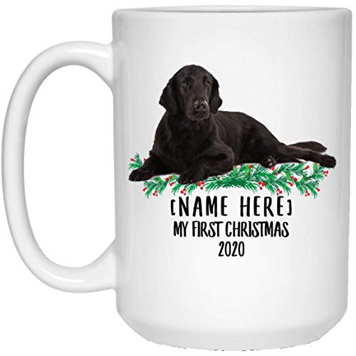 Funny Personalized Name Flat Coated Retriever Black First Christmas 2020 White Coffee Mug 15 oz Funny Personalized Name Flat Coated Retriever Black First Christmas 2020 White Coffee Mug 15 oz