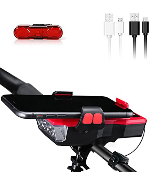 4 in 1 Bike Light Front and Back Set USB Rechargeable Bicycle Headlights and taillights Waterproof Bicycle Light for Kids Night Cycling Lights for Mountain Road Bike