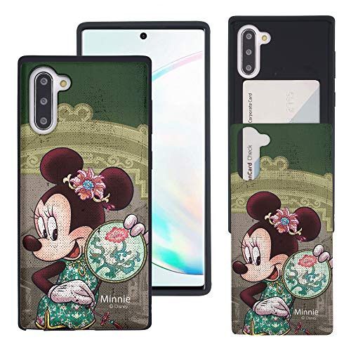 WiLLBee Compatible with Galaxy Note10 Plus Case -6.8inch- Dual Layer Card Slide Slot Wallet Bumper Cover - Oriental Minnie Mirror