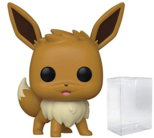 Funko Pop Games- Pokemon - Eevee Vinyl Figure -Bundled with Pop Box Protector Case-