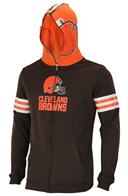 Outerstuff NFL Big Boys Youth -8-18- Full Zip Helmet Masked Hoodie, Cleveland Browns, Medium -10/12- Outerstuff NFL Big Boys Youth -8-18- Full Zip Helmet Masked Hoodie, Cleveland Browns, Medium -10/12-