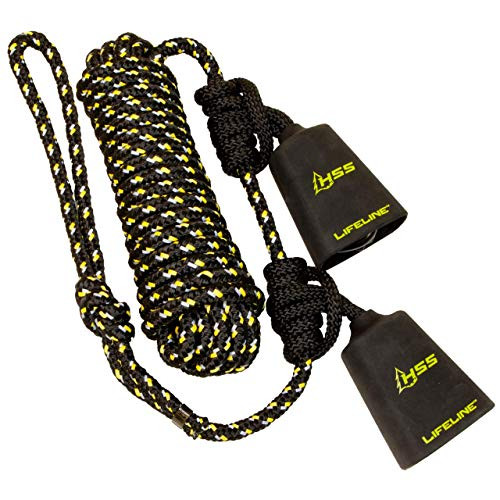 Hunter Safety System Reflective Tandem Lifeline with 2 Prusik Knots and 2 Carabiners