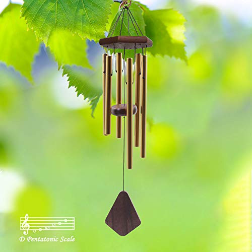 Howarmer Small Wind Chimes for Outside, 28 Inches Wind Chimes Outdoor Tuned Soothing Melody, Sympathy Wind Chimes for Mom/Housewarming, Bronze Wind Chimes Outside Decoration. Howarmer Small Wind Chimes for Outside, 28 Inches Wind Chimes Outdoor Tuned Soothing Melody, Sympathy Wind Chimes for Mom/Housewarming, Bronze Wind Chimes Outside Decoration.