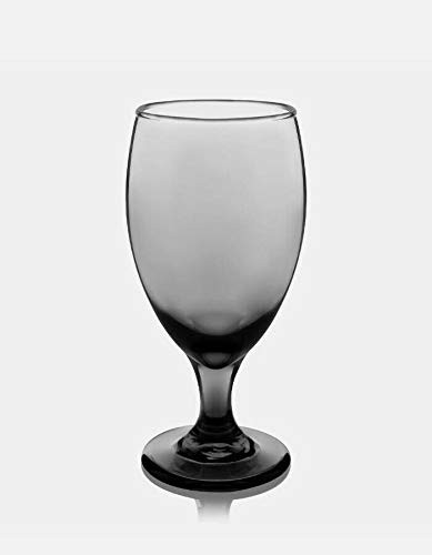 Glass Goblets in Smokey Black - Sets of 2, 4 and 6 - 16.25oz - Tea, Water.... Goblets -02-