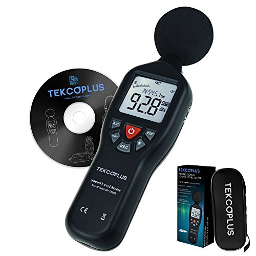 Data Logging Function Sound Level Decibel Meter with Backlight Display High Accuracy Measuring 30dB~130dB Instrument Compact Professional (with CD Software)