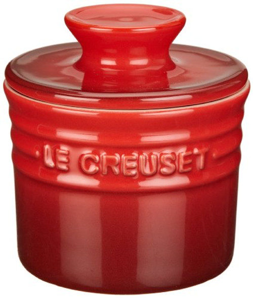 Le Creuset Stoneware Butter Crock, 6-Ounce, Cerise (Cherry Red)