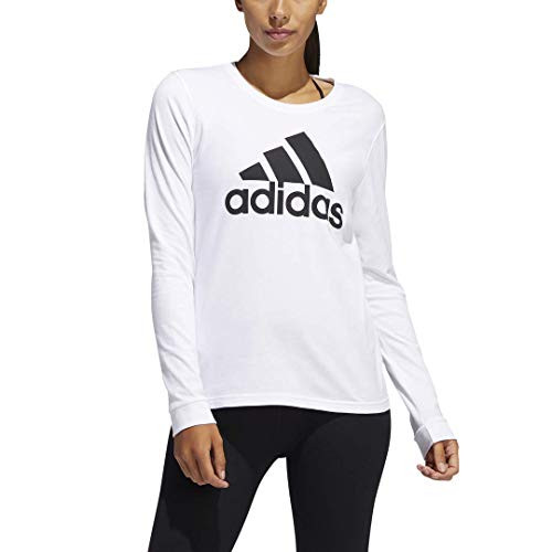 adidas womens Basic Badge of Sport Tee White Small