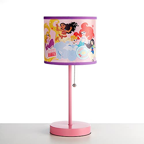 Idea Nuova Disney Princess Stick Table Lamp with Printed Shade, 15.5" H x 7.5" W