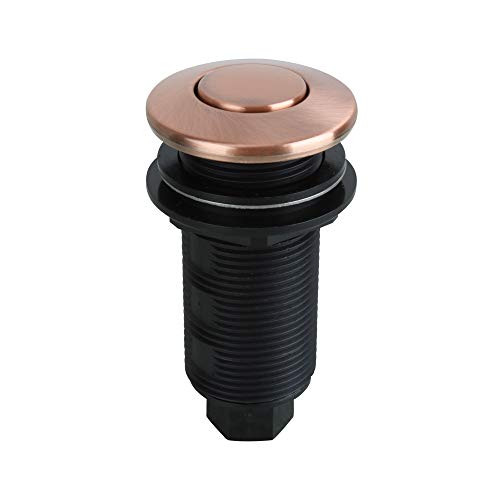 Copper Garbage Disposal Air Switch with Air Hose, Sink Top Push Button Replacement for Insinkerator Air Switch Garbage/Waste Disposal Outlet - Akicon