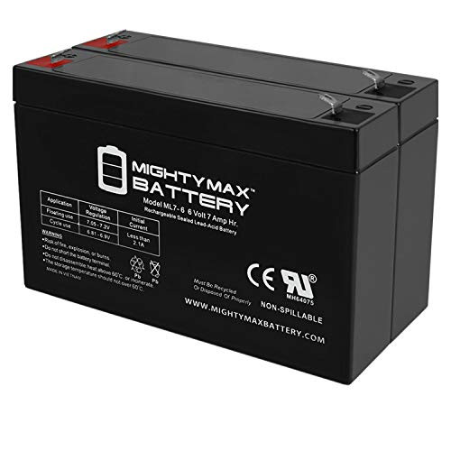 Mighty Max Battery 6V 7AH Sealed Lead Acid -SLA- Battery for Wheelchair Medical Mobility - 2 Pack Brand Product