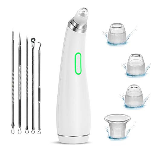 Blackhead Remover Face Vacuum Pore Cleanser Electric Acne Comedone Suction Extractor Tool Device USB Rechargeable Facial Blackhead Removal Kit with 4 Probes 4 Adjustable Suction Power Blackhead Remover Face Vacuum Pore Cleanser Electric Acne Comedone Suction Extractor Tool Device USB Rechargeable Facial Blackhead Removal Kit with 4 Probes 4 Adjustable Suction Power