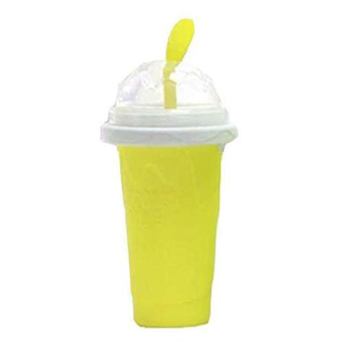 Tulas Slushy Ice Cream Maker Squeeze Peasy Slush Quick Cooling Cup Milkshake Bottles -Yellow-