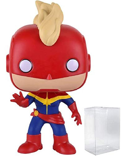 Funko Pop Marvel- Avengers - Masked Captain Marvel -Ms. Marvel- GTS Exclusive Vinyl Figure -Bundled with Pop Box Protector Case-
