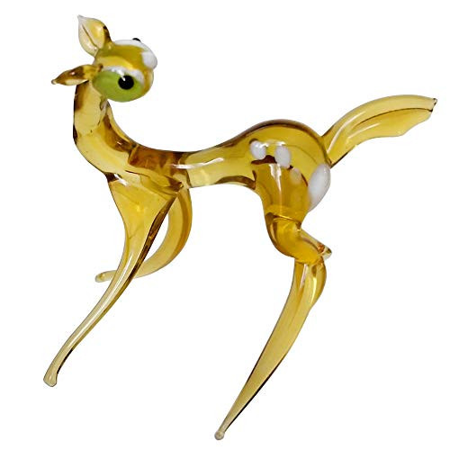 Fawn Figurine Art Glass Hand-Blown Collectible Figure