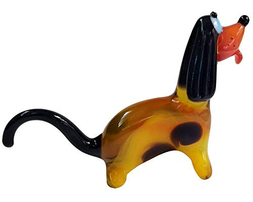 Dog Figurine - Art Glass Hand-Blown Collectible Figure