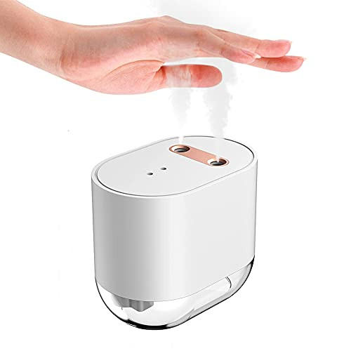 Double Hole Automatic Alcohol Dispenser, Touchless Hand Sanitizer Dispenser 100ml/7.2oz USB Rechargeable, HOACCIR Double Hole Nano Mist Sprayer, Portable Sterilizer Suitable for Home, Office, School