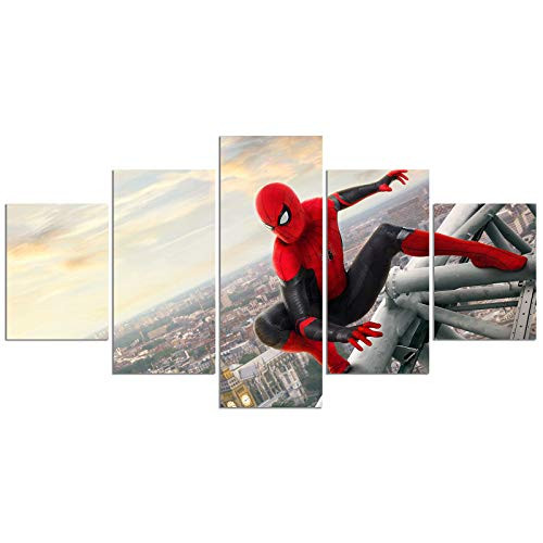 Spider-Man- Far From Home Movie Poster Super hero Spider-Man Prints on Canvas Wall Art for Living Room Decor Boy Gift-Unframed, Spider-Man 05-