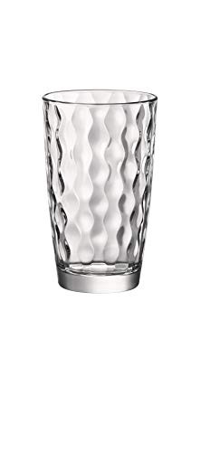 Bormioli Rocco Silk Cooler Glass,Set of 6, 16 oz, Clear