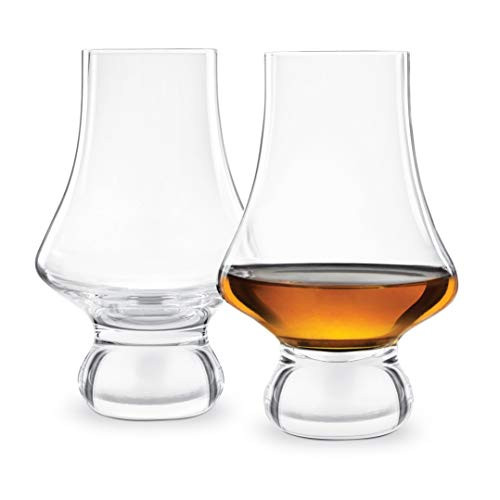 Final Touch Whiskey Tasting Glasses - Set of 2 Lead-Free Crystal Glasses - DuraShield Titanium Reinforced  Handcrafted -LFG4122-