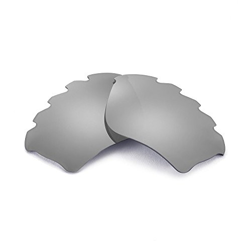 Walleva Replacement Vented Lenses for Oakley Half Jacket XLJ Sunglasses - Multiple Options Available -Titanium Mirror Coated - Polarized-