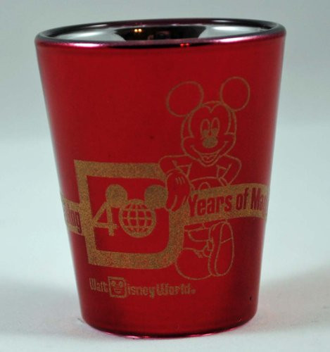 Walt Disney World 40th Anniversary Etched Shot Glass