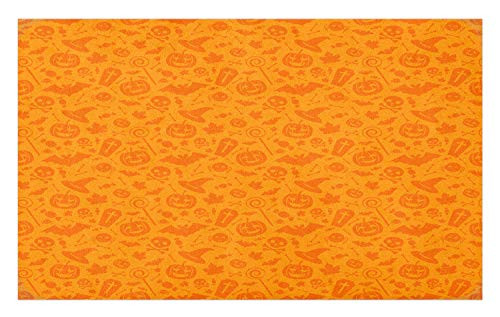 Ambesonne Halloween Doormat, Monochrome Design with Traditional Halloween Themed Various Objects Pumpkin Bat Print, Decorative Polyester Floor Mat with Non-Skid Backing, 30" X 18", Orange Ambesonne Halloween Doormat, Monochrome Design with Traditional Halloween Themed Various Objects Pumpkin Bat Print, Decorative Polyester Floor Mat with Non-Skid Backing, 30" X 18", Orange