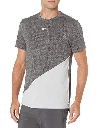 Reebok Workout Ready Melange Short Sleeve Tee, Black, 2XL
