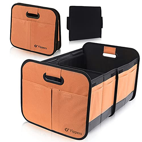 Car Trunk Organizer Storage SUV Foldable Cargo Storage Containers with 9 Pockets and Reinforced Handles, Non-Slip Bottom Collapsible Storage for Car, SUV, Sedans, Multi-Compartment