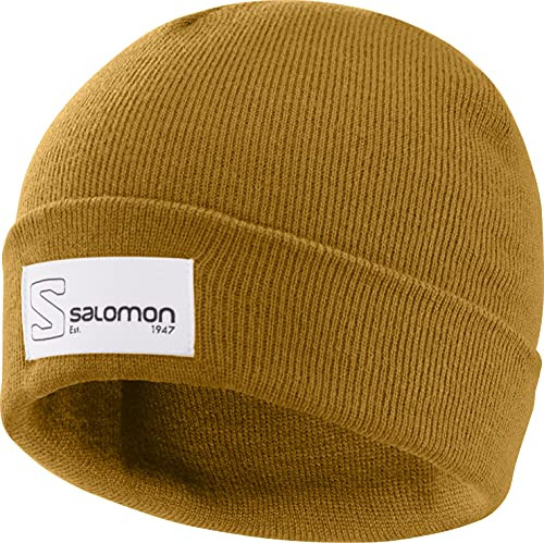 Salomon Standard OUTLIFE Logo Beanie, Bronze Brown, OSFA