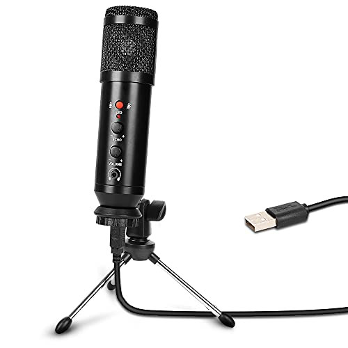 USB Condenser Microphone Recording Mic for Laptop MAC Computer or Windows Cardioid Studio Mic Kit