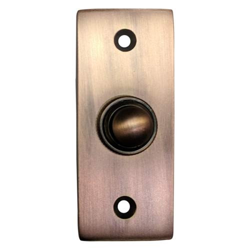 Adonai Hardware Rectangular Victorian Brass Bell Push or Door Bell or Push Button - Antique Copper