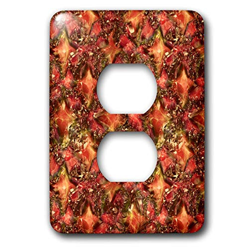 3dRose Anne Marie Baugh - Patterns - Orange and Image Of Gold Image Of Jewels Abstract Pattern - 2 plug outlet cover -lsp-309765-6- 3dRose Anne Marie Baugh - Patterns - Orange and Image Of Gold Image Of Jewels Abstract Pattern - 2 plug outlet cover -lsp-309765-6-