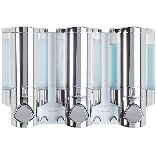 Better Living Products 76345-1 Aviva Three Chamber Dispenser, Chrome Better Living Products 76345-1 Aviva Three Chamber Dispenser, Chrome