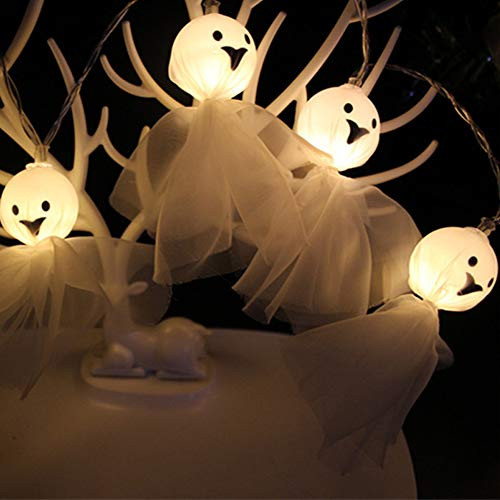 axaya Halloween Ghost String Lights Battery Operated Fairy Lights Halloween Party Decorations Indoor Outdoor Twinkle Lights- 20 LED 3m