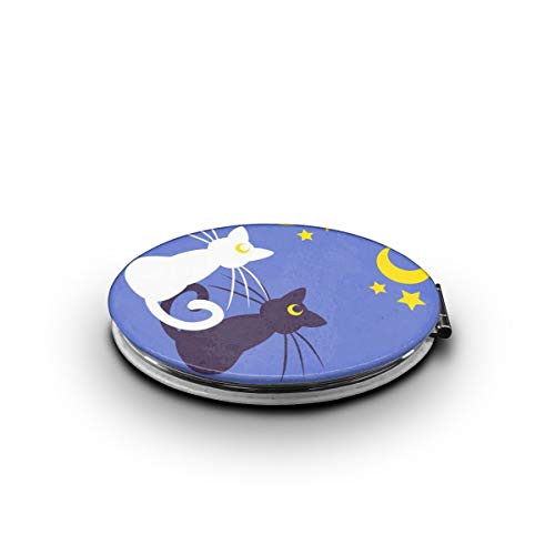TRENDCAT Double Sided Sailor Moon Moon Kitties Makeup Mirror - Compact Folding Vanity Magnifying and Travel Mirror