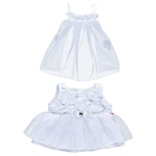 Build A Bear Workshop White Communion Dress  and  Veil Set 2 pc.