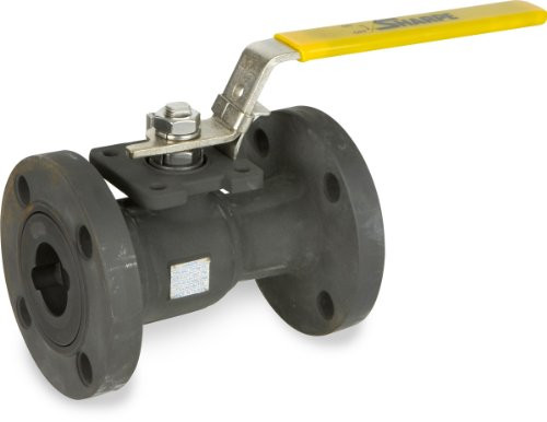 Smith-Cooper International 54114 Series Carbon Steel Ball Valve, Class 150, One Piece, Inline, Lockable Lever Handle, 1-1/2" Flanged