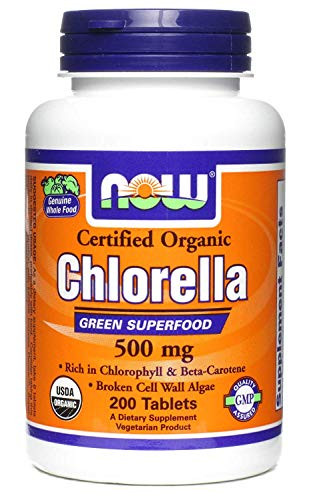 NOW Foods Chlorella 500 mg -Certified Organic- - 200 Tablets