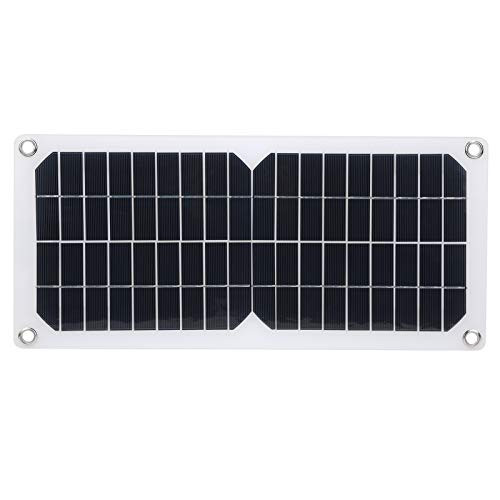 Nuobi Solar Charger, 10W 18V Solar Panel Kit Monocrystalline Silicon Solar Panels with 5V Dual USB Regulator Output Port for Emergency and Phone Charging Portable Solar Charger for Summer Camping