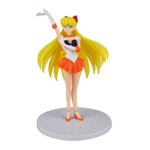 New Durable Sailor Moon Action Figures- Tsukino Usagi Rei Hino Mizuno Ami Makoto Kino Chic Accent Car Decoration Model