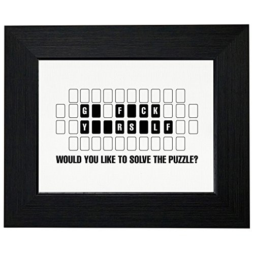 Hilarious Fortune Wheel Go Fuck Yourself Graphic Framed Print Poster Wall or Desk Mount Options