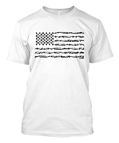 Gun American Flag - 2nd Amendment Rights USA Men's T-Shirt -White, XXX-Large-