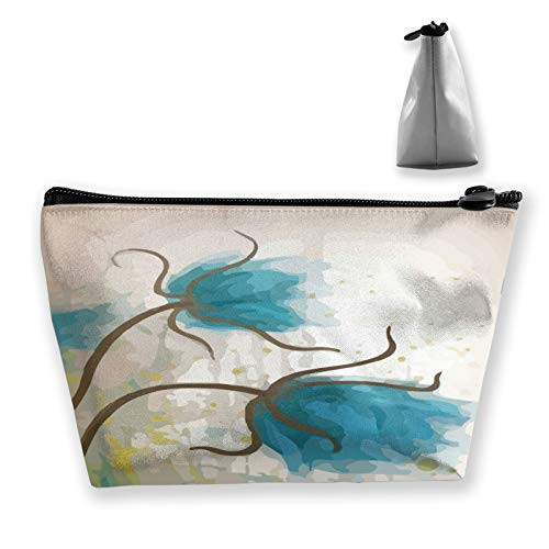 Blue Floral Flower Art Cosmetic Bag Cosmetic Case Toiletry Bag Travel Case Makeup Bag Organizer For Women Travel Gifts Blue Floral Flower Art Cosmetic Bag Cosmetic Case Toiletry Bag Travel Case Makeup Bag Organizer For Women Travel Gifts