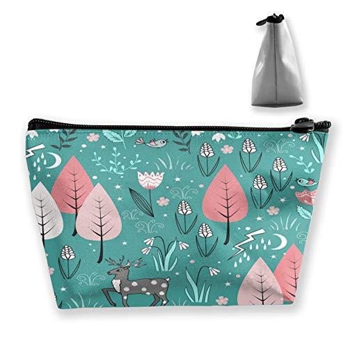 Baby Blue Deer Floral Cosmetic Bag Cosmetic Case Toiletry Bag Travel Case Makeup Bag Organizer For Women Travel Gifts Baby Blue Deer Floral Cosmetic Bag Cosmetic Case Toiletry Bag Travel Case Makeup Bag Organizer For Women Travel Gifts